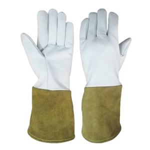 Gants de soudeur résistants au feu avec renforts en palmier, gants de soudage TIG en cuir de chèvre robustes, gants de travail de sécurité industrielle - Product Image 4
