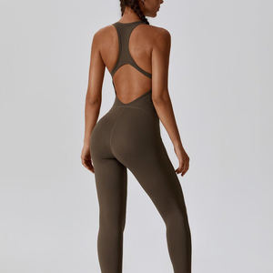 Mono deportivo de yoga y fitness sin mangas ajustable para mujer, sin espalda, de una pieza, para gimnasio, venta al por mayor 2026 - Product Image 4