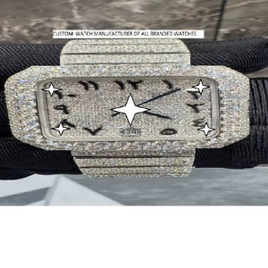 Reloj Mecánico de Acero Inoxidable para Hombre de 41 mm, con Diamantes Moissanite VVS1, Movimiento Automático, Estilo Hip Hop, Hecho a Mano, Deportivo y Ejecutivo - Product Image 1