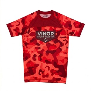 เสื้อรัดรูปแขนสั้นคอสูงสำหรับผู้ชาย ผ้าสแปนเด็กซ์ เป็นมิตรกับสิ่งแวดล้อม ระบายอากาศได้ดี แห้งเร็ว ป้องกันรังสียูวี - Product Image 6