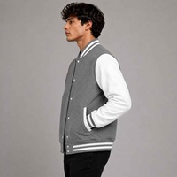 Blouson Bomber Unisexe Vintage en Polyester, Long, à Capuche, Style Universitaire, en Toile de Haute Qualité, Noir