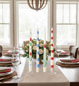 Velas Decorativas Pintadas a Mano, Coloridas y Modernas para Decoración del Hogar (Juego de 4) para San Valentín, Cumpleaños, Pascua, Festividades y Bares - Product Image 3