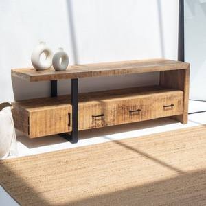 Consola de Madera con 3 Cajones Vandana Lunaris Arion, Mueble de Acento Minimalista Moderno de Madera Sólida - Product Image 1