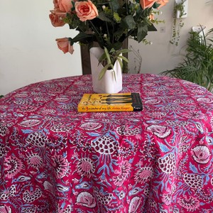 Custom Floral Print RoundTablecloths Vintage Floral Printing High Quality Cotton <b>Tablecloth</b> for Home Decor - Product Image 3