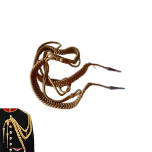 Cordon tressé en fil de bullion, aiguillette, cordons pour uniformes et vêtements, finition classique à brins - Product Image 5