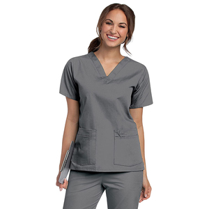 Comfortable Stretchy Hospital Nurse Doctor Use Figs <b>Scrubs</b> Uniform Sets V neck Short Sleeves Jogger Pants Women <b>Scrub</b> Suits 2026 - Product Image 1