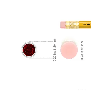 Collier chaîne à maillons avec pendentif solitaire en rubis rouge taille brillant rond 0,24 carats, serti clos en or 14K, certifié IGI, 2026 - Product Image 6
