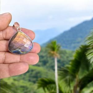 Colgante de ágata de calidad superior a la moda, colgante de cristal de bola curativa facetada de piedras preciosas de labradorita Natural para decoración del hogar - Product Image 5