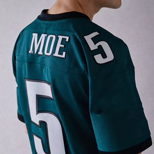 เสื้อฟุตบอลอเมริกันแบบพรีเมียมสั่งทำพิเศษสำหรับผู้ชาย เนื้อผ้าตาข่ายระบายอากาศได้ดี รับผลิตแบบ OEM พร้อมติดแบรนด์ส่วนตัว สำหรับฝึกซ้อมและทีม - Product Image 5