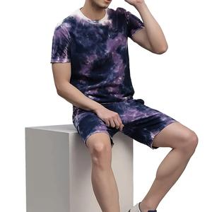 Conjunto de pantalones cortos para hombre, ropa masculina de la mejor calidad, 100% algodón y poliéster, material transpirable, estilo casual para hombre, pantalones cortos y camisetas. - Product Image 2