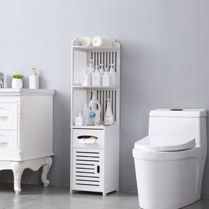 Mensola Angolare Moderna (30x30x120cm) Semplice e Regolabile in Plastica con Finitura Spazzolata per Bagno, Cucina e Doccia - Product Image 3