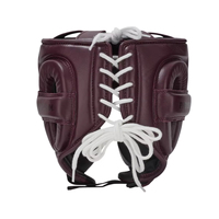 Casque de boxe respirant en PU à lacets avec logo personnalisé pour l'équitation et le volley-ball – Protection professionnelle sur mesure