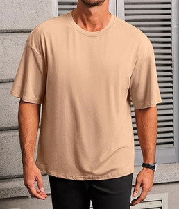 Camiseta Oversize para Hombre, Holgada y Suelta, 100% Algodón, Estilo Casual Urbano, Transpirable, Corte Relajado, Moderna, para Verano, Cómoda - Product Image 3