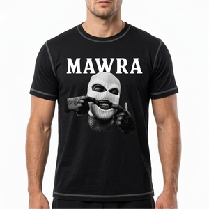 Camiseta Negra Personalizada para Hombre, Impresión DTG, Diseño Gráfico de Artes Marciales, Manga Corta, Estilo Urbano, Informal, de Algodón, Diseño y Fabricación Personalizados - Product Image 1