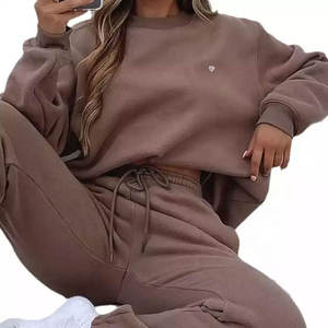 OEM Women Eco-Friendly Quick Dry Lightweight Breathable Hooded Tracksuit Set Gym <b>Workout</b> <b>Hoodie</b> Sweatshirt Jogger Pants Casual - Product Image 4