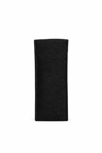 Étui à lunettes en toile noire avec motif visage clignotant, fermeture à rabat, étui de rangement portable décontracté - Product Image 4