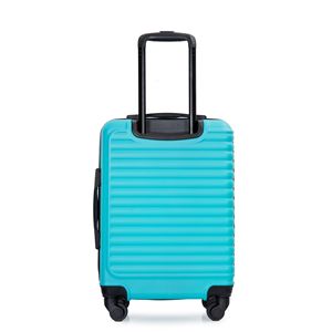 Valigia da cabina leggera da 20 pollici con ruote girevoli turchesi - Product Image 5