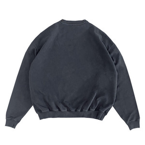 เสื้อสเวตเชิ้ตผ้าฝ้ายหนานุ่มแบบสั่งทำพิเศษ เป็นมิตรต่อสิ่งแวดล้อม สีเทาเข้มฟอกวินเทจ คอกลม ผ้าหนาพิเศษ สำหรับแบรนด์ต่างๆ - Product Image 3
