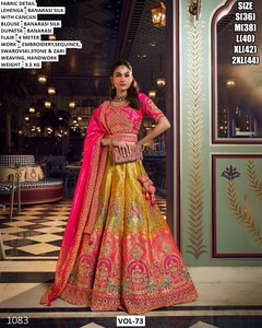 Ensemble traditionnel indien Lehenga Choli en soie Banarasi, imprimé Kalamkari, longueur au sol, vêtements ethniques pour femmes, multicolores - Product Image 5