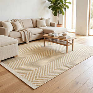 Pink <b>Herringbone</b> Handwoven Cotton <b>Runner</b> Rug for Hallway Bedroom & Modern Apartment - Product Image 4