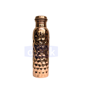 Artisan Hammered <b>Copper</b> Eco-Friendly Portable <b>Drinking</b> Water <b>Bottle</b> for Healthy Lifestyle Travel and Gift - Product Image 1