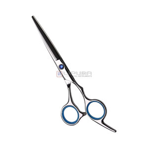 Ciseaux professionnels pour barbier à lame droite, design ergonomique, lames ultra-affûtées en acier inoxydable pour la coiffure - Product Image 1