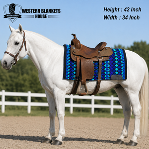 Manta Western Clásica para Caballo con Funda, 42x34 Pulgadas, Forro de Lana, Protección para Caballos, Alta Calidad - Product Image 6