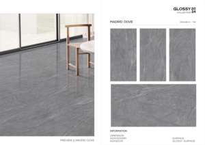 Azulejo de Porcelana Brillante de Lujo de Diseño, 600x1200, Formato Grande, Superficie Pulida, para Paredes y Pisos, Uso Interior y Exterior Moderno - Product Image 2