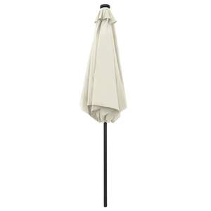 Sombrilla Solar de Aluminio de 106.3 Pulgadas, Parasol de Jardín de Poliéster Blanco Arena - Product Image 4