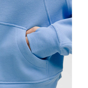 Sweat-shirt à capuche zippé pour femme, couleur unie, manches longues, tricoté, respirant, pour l'automne, coupe courte, coupe classique - Product Image 5