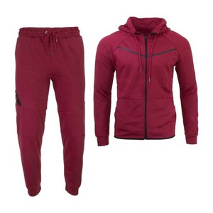 Survêtement bleu à capuche pour homme, fermeture éclair intégrale, coupe décontractée, polyester, vêtements d'automne avec poches latérales - Product Image 4
