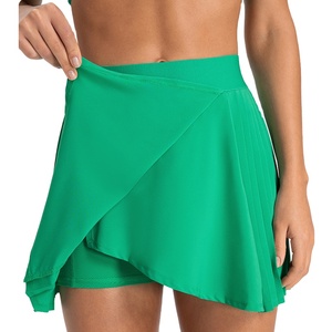 Falda pantalón plisada rosa bebé para mujer, cintura elástica, pantalones cortos deportivos, color sólido, tela transpirable. - Product Image 5