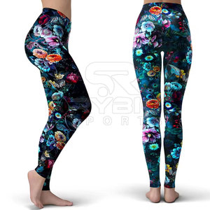 Leggings pour femmes de haute qualité fabriqués au Pakistan avec un imprimé sublimé vibrant et une étiquette privée à vendre - Product Image 3