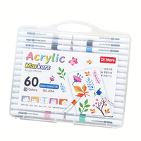 Ensemble de crayons de couleur imperméables et superposables DIY 12/18/24/36/48 couleurs, marqueurs acryliques pour étudiants