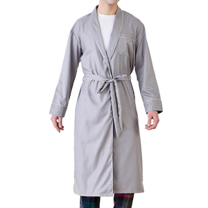 Breathable Lightweight Velour Soft Comfortable Absorbent Luxury <b>Men</b> <b>Bathrobe</b> Customizable Bulk Quantity Plus Size 100% Cotton - Product Image 1