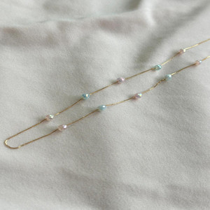 สร้อยคอคริสตัลแฟรี่คอร์ทอง 18K ประดับลูกปัดทรงไบโคน Aurora Borealis สำหรับผู้หญิง เครื่องประดับหรูหราสำหรับทุกเพศ ระยิบระยับสวยงาม - Product Image 1