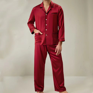 Conjunto de Pijamas de Lujo para Hombre, de Alta Calidad, 100% Transpirable, Manga Larga, Pantalones, Tallas Grandes, para Todas las Temporadas, Superventas - Product Image 5