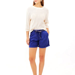 Shorts de sport décontractés pour femmes avec logo personnalisé, taille élastique, style ample, shorts de cycliste avec poches latérales pour femmes - Product Image 1