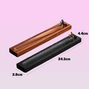 Porte-encens en bois avec crochet métallique pour bâtonnets d'encens, utilisation en aromathérapie, matériau en bois pour toutes les saisons - Product Image 5