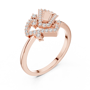 Anillo de Diamante Redondo Cultivado en Laboratorio, Único, para Mujer, en Oro Blanco de 18 Quilates, para Compromiso, Fiesta, Boda, Evento Glamuroso, Uso Diario - Product Image 5