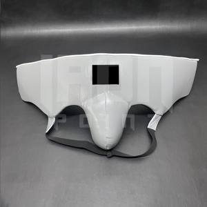 Ensemble de gants de boxe gris personnalisables, avec poignées, en cuir de vachette véritable, rembourrage épais à 4 couches, à lacets, antidérapants - Product Image 6