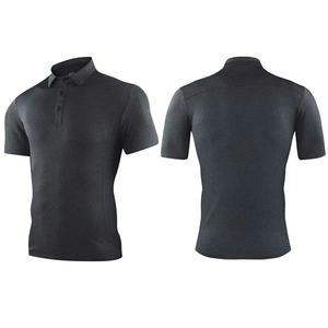 Men's Slim Fit Solid Color Short Sleeve Polo Shirt Knitted Casual Wear Yellow - Product Image 4