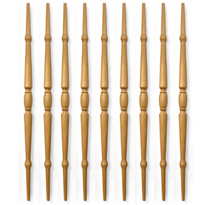 Sustainable Poplar Wooden Baluster Spindles Handrail Stair Parts Carved Interior Balusters Modern Elegant Stair EFS CB0134 - Product Image 1