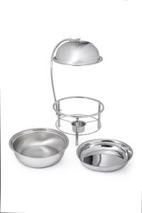 Calentador de Comida Redondo de Acero Inoxidable de Lujo al por Mayor para Buffet, con Tapa de Cúpula Suave y Polvo Antimanchas - Product Image 2