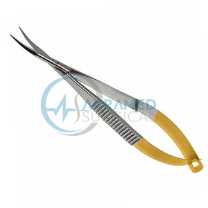 Tijeras Microquirúrgicas Castroviejo TC de 18 cm, Rectas y Curvas, de Carburo de Tungsteno y Acero Inoxidable, Instrumento Quirúrgico - Product Image 1