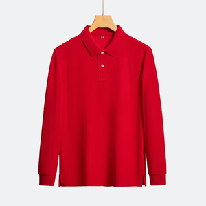 Nouveau T-shirt Polo Homme 2026 en Coton à Manches Longues, Coupe Ample, Motif Uni, Tricoté, Hiver, Col Revers, Spandex - Product Image 4