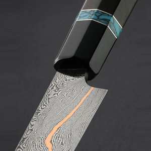 Couteau de boucher artisanal en cuivre damas de qualité supérieure avec manche en bois durable pour la découpe de viande, le façonnage et les tâches de cuisine - Product Image 3