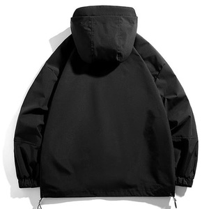 Veste coupe-vent imperméable Techwear, manteau utilitaire urbain surdimensionné, fermeture éclair asymétrique, capuche, streetwear, logo personnalisé, vente en gros - Product Image 2