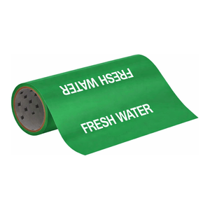 เครื่องหมายท่อแบบม้วน Brady Fresh Water Flexible Roll Form สำหรับการระบุตำแหน่งท่อภายในและภายนอกอาคาร - Product Image 3