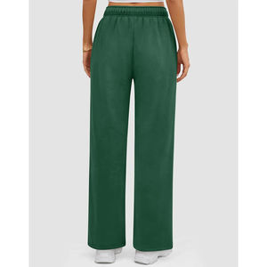 Pantalon de jogging femme streetwear printemps 100% coton taille mi-haute avec cordon de serrage respirant confortable OEM haute qualité - Product Image 3